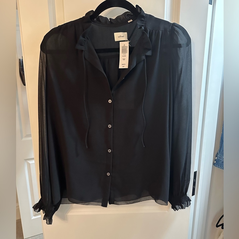 Aritzia black blouse by Wilfred. New with tags!